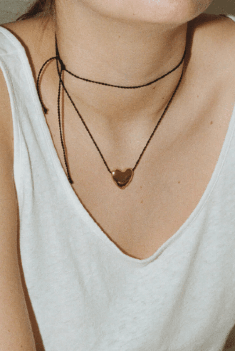 Jewelry - Annika Inez - Small Heart Necklace - Archery Close