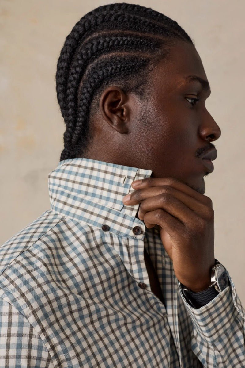 Faherty Brand Soft Twill Movement Shirt in Burr Oak Gingham