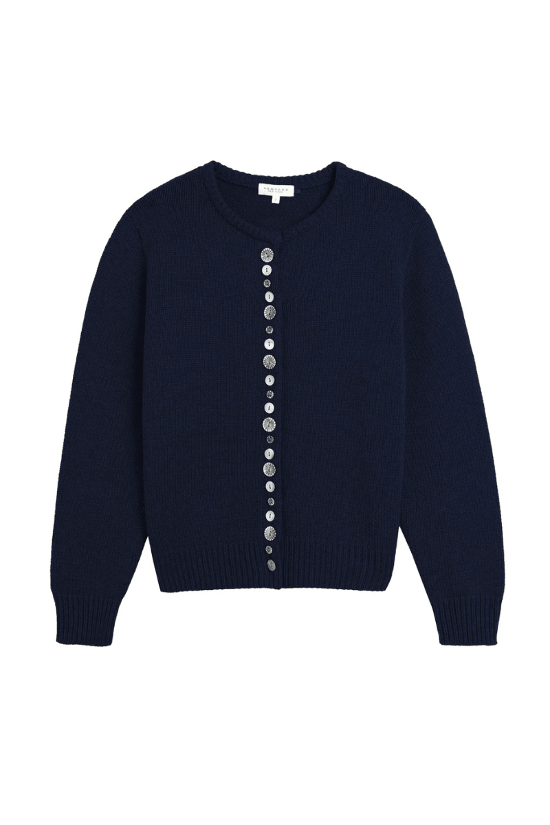 Sweater - DemyLee - Soleil Cardigan in Navy - Archery Close