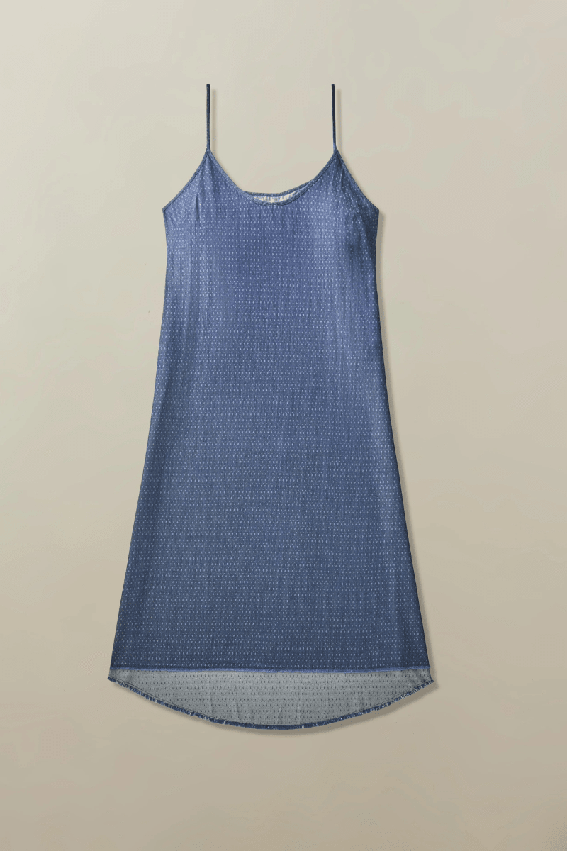 Dresses - Road to Nowhere Clothing - Sonya Slip Dress in True Indigo - Archery Close