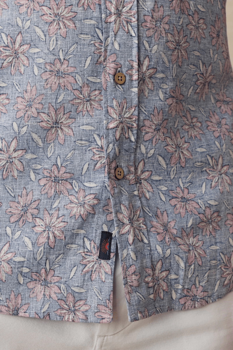 Shirts & Tops - Faherty Brand - SS Breeze Shirt in Antique Berry Floral - Archery Close