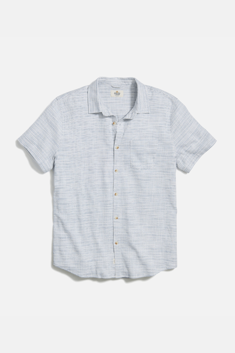 Shirts & Tops - Marine Layer - SS Classic Stretch Selvedge Shirt - Archery Close