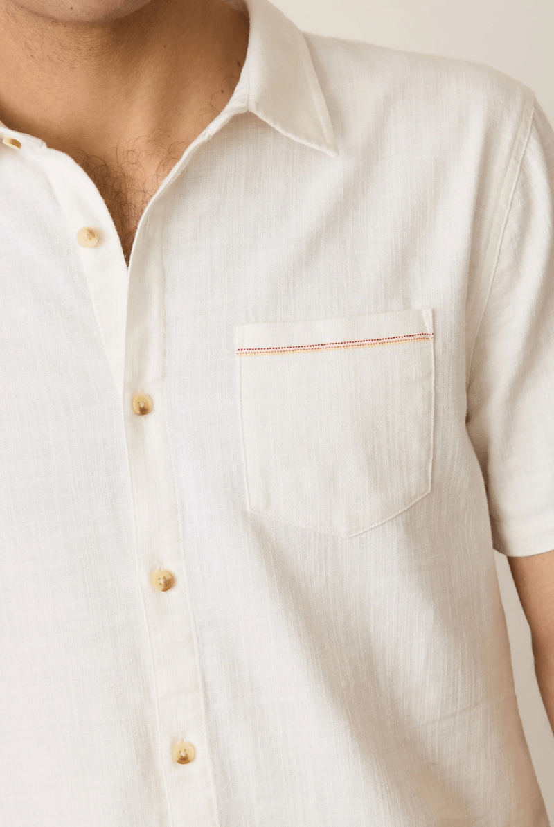 Shirts & Tops - Marine Layer - SS Classic Stretch Selvedge Shirt - Archery Close