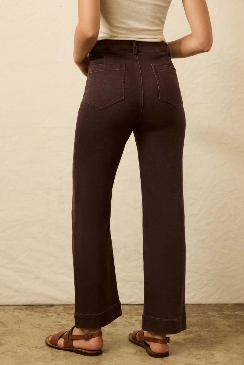 Pants - Faherty Brand - Stretch Terry Patch Pocket Ankle Pant - Archery Close