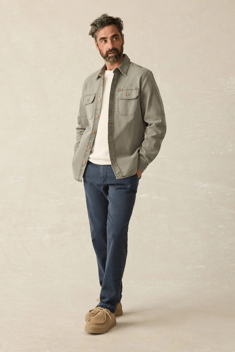 Shirts & Tops - Faherty Brand - Sunwashed Canvas CPO - Archery Close