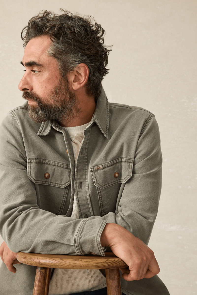 Shirts & Tops - Faherty Brand - Sunwashed Canvas CPO - Archery Close