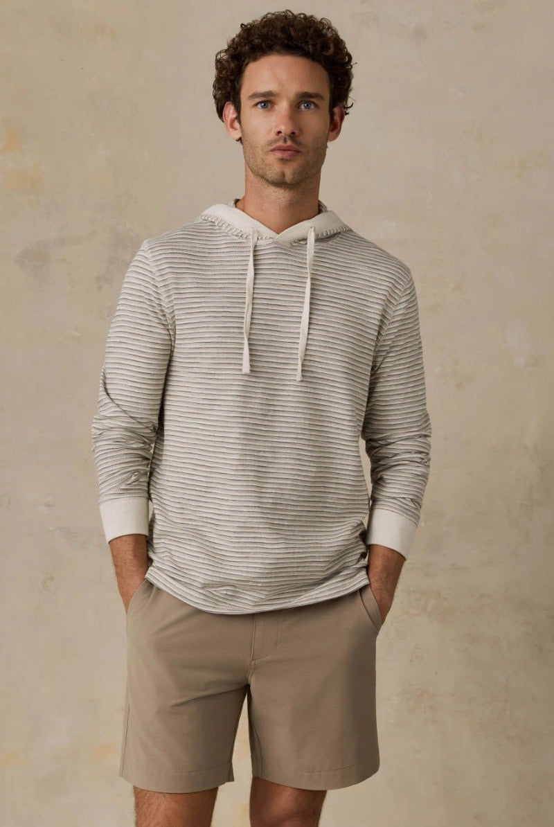 Faherty Brand Sunwashed Organic Hoodie - Cedar Falls Stripe