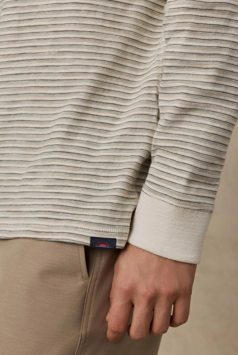 Faherty Brand Sunwashed Organic Hoodie - Cedar Falls Stripe