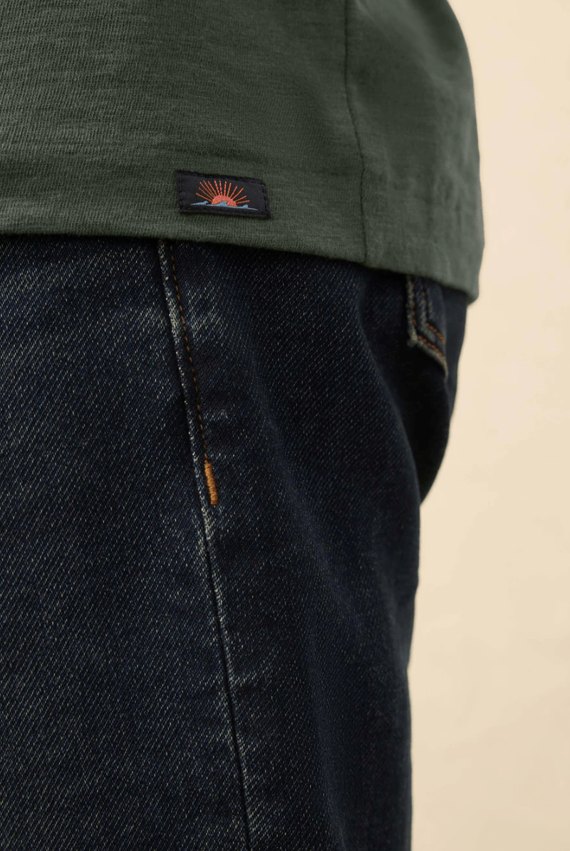 T-Shirt - Faherty Brand - Sunwashed Pocket Tee in Fall Evergreen - Archery Close