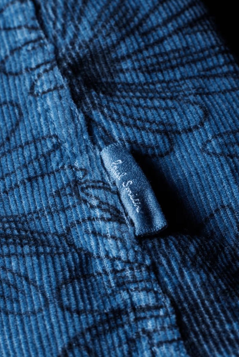 Shirts & Tops - Paul Smith - Tailored - Fit Light Blue Floral Print Corduroy Shirt - Archery Close