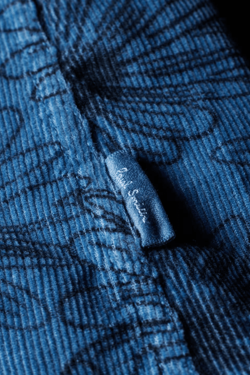 Shirts & Tops - Paul Smith - Tailored - Fit Light Blue Floral Print Corduroy Shirt - Archery Close