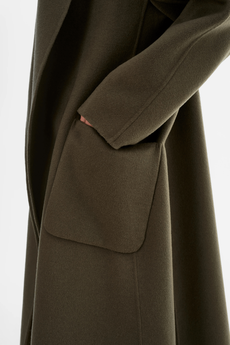 Outerwear - Lamarque - Thara Coat in Dark Olive - Archery Close
