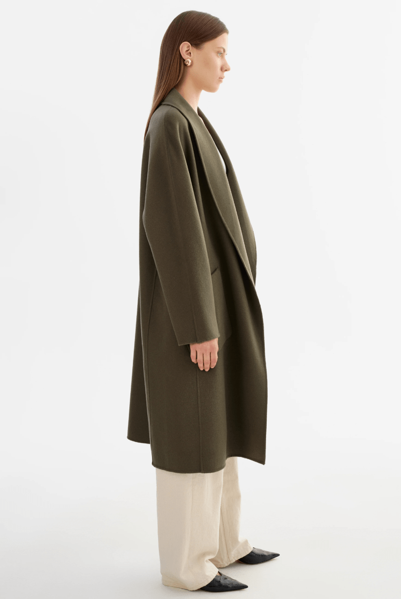 Outerwear - Lamarque - Thara Coat in Dark Olive - Archery Close