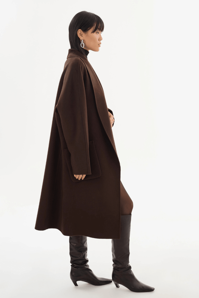 Outerwear - Lamarque - Thara Shawl Coat - Archery Close