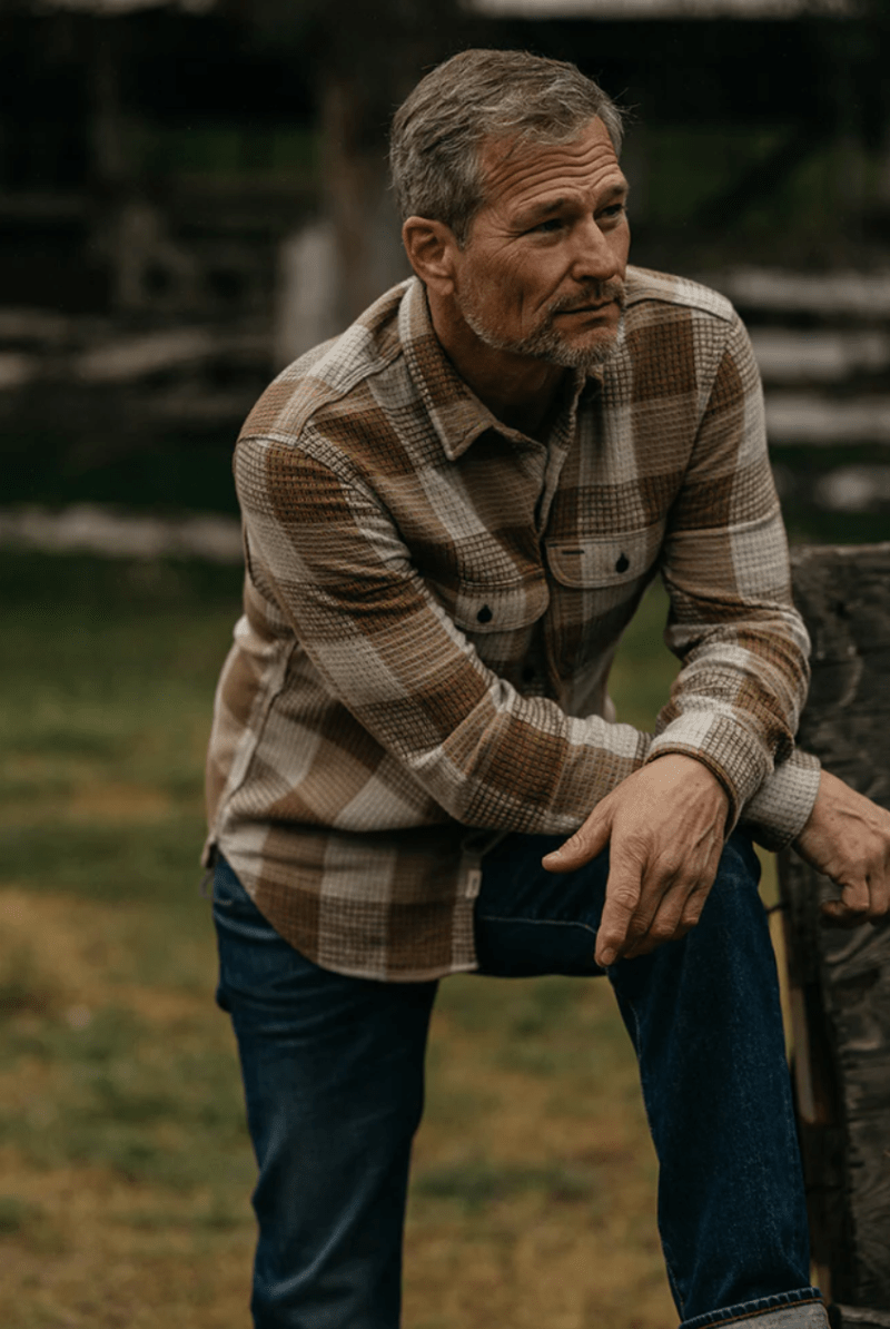 Shirts & Tops - Hiroshi Kato - The Brace Waffle Plaid - Archery Close