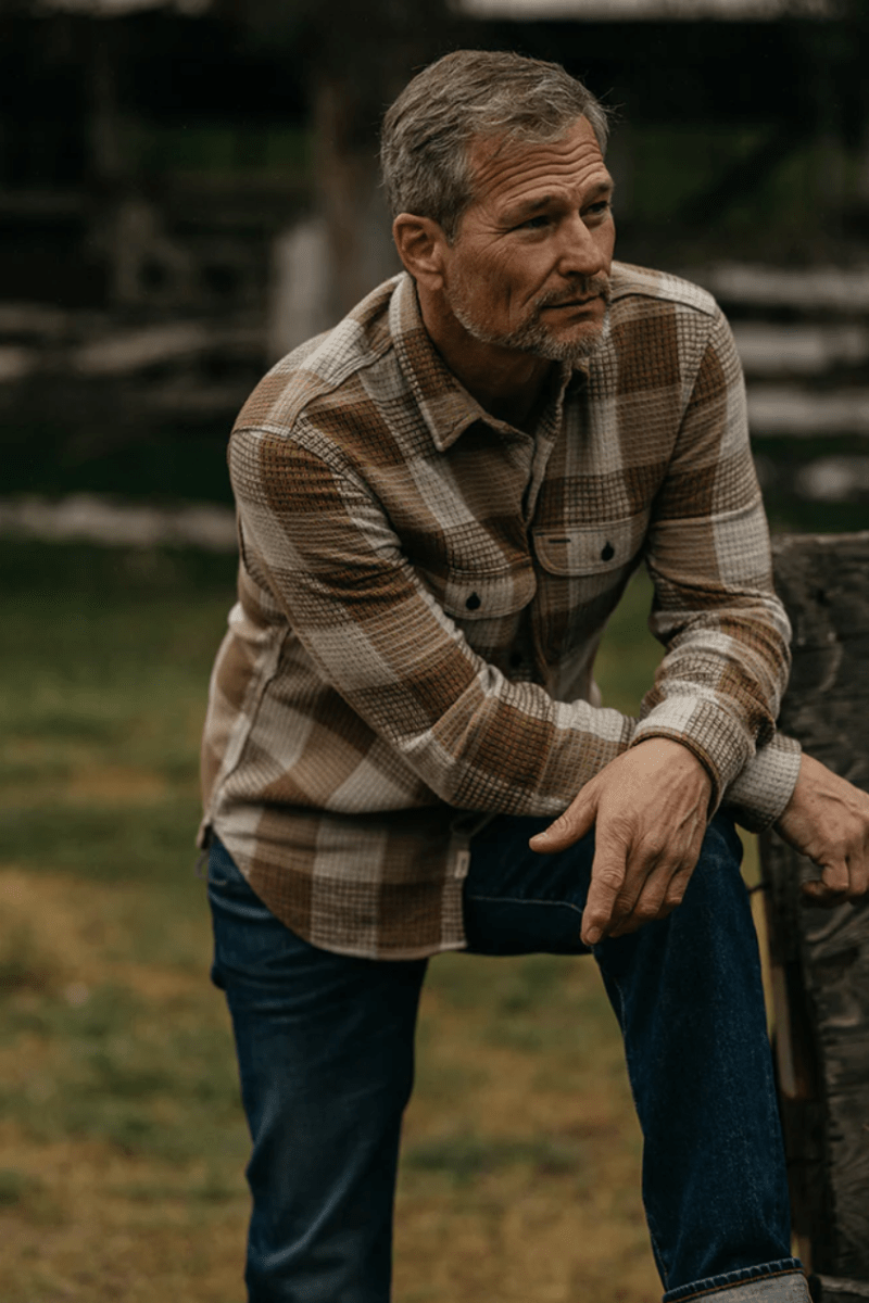 Shirts & Tops - Hiroshi Kato - The Brace Waffle Plaid - Archery Close