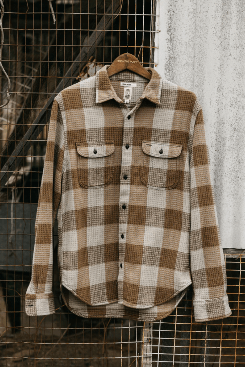 Shirts & Tops - Hiroshi Kato - The Brace Waffle Plaid - Archery Close