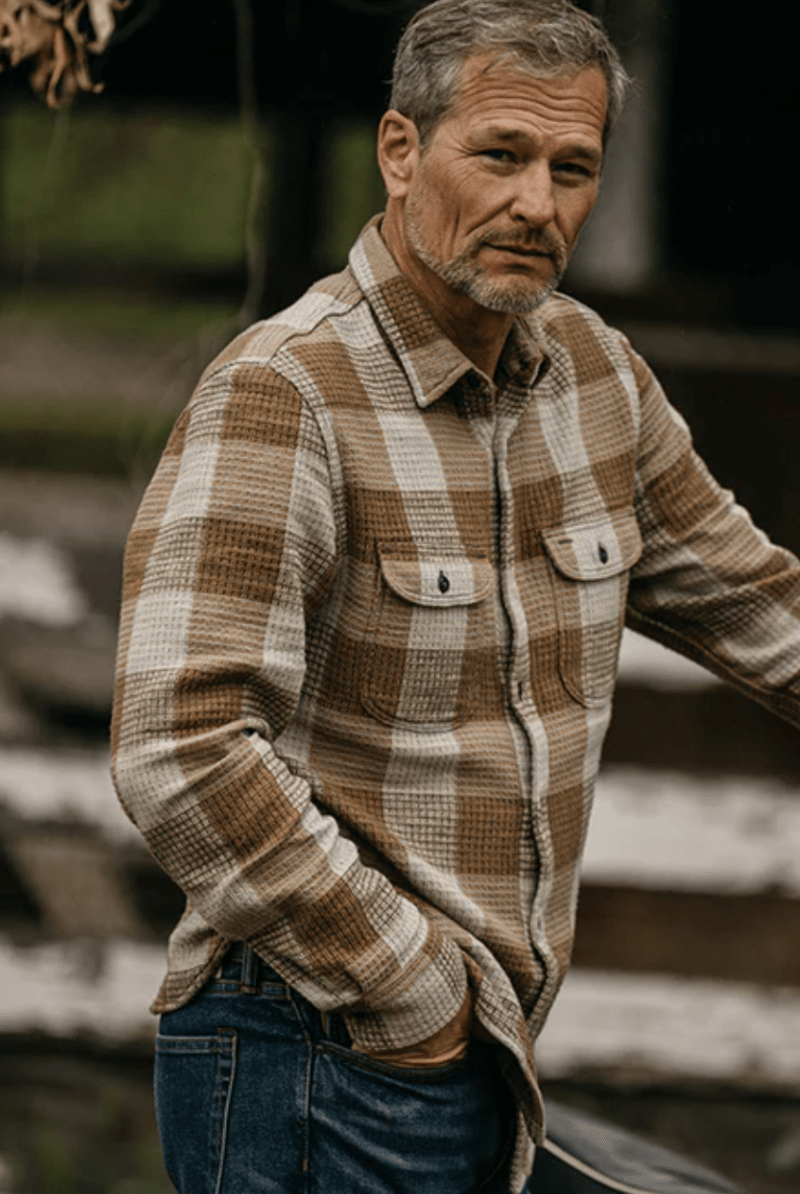 Shirts & Tops - Hiroshi Kato - The Brace Waffle Plaid - Archery Close