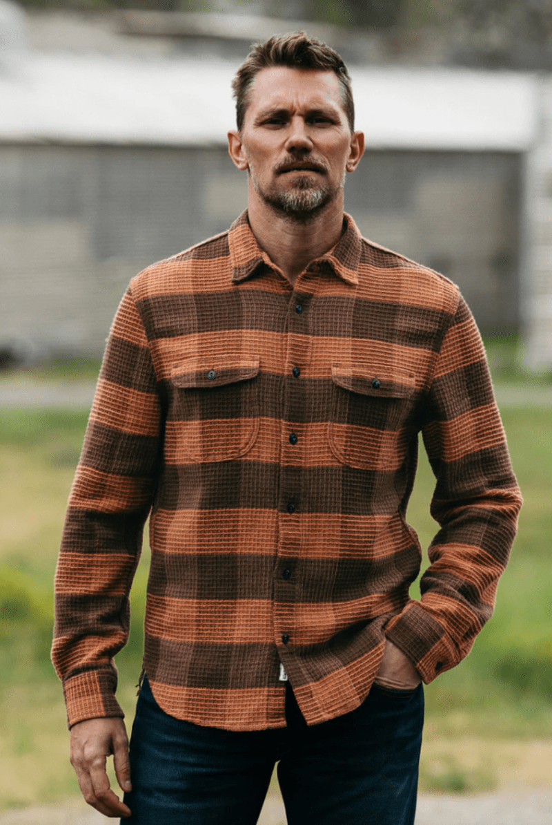 Shirts & Tops - Hiroshi Kato - The Brace Waffle Plaid - Archery Close
