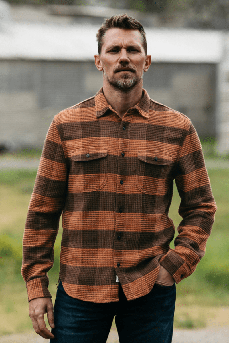 Shirts & Tops - Hiroshi Kato - The Brace Waffle Plaid - Archery Close