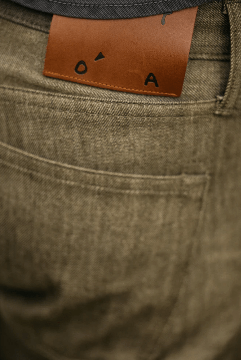 Jeans - Hiroshi Kato - The Hammer Straight 10.5 oz Dark Green Raw - Archery Close