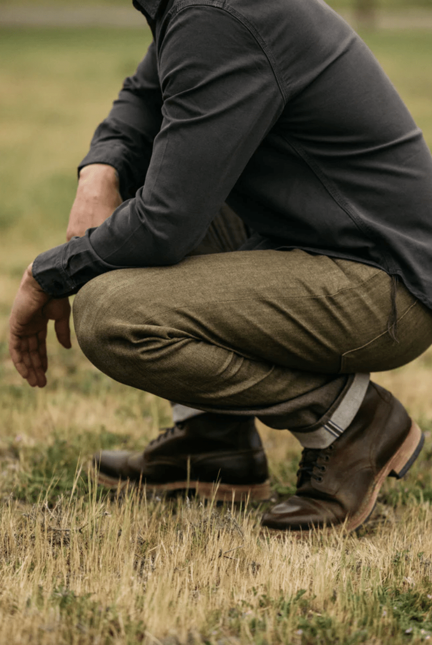 Jeans - Hiroshi Kato - The Hammer Straight 10.5 oz Dark Green Raw - Archery Close