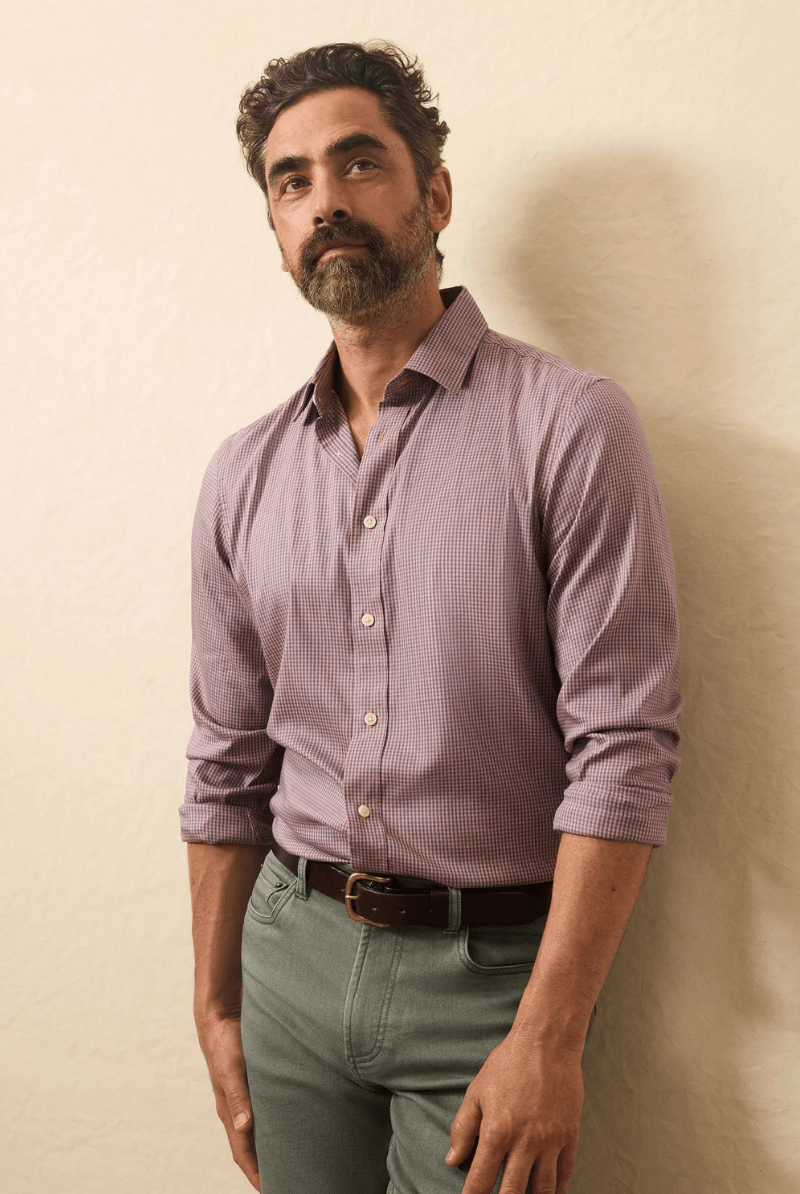 Shirts & Tops - Faherty Brand - The Movement Shirt in Madder Shores Gingham - Archery Close