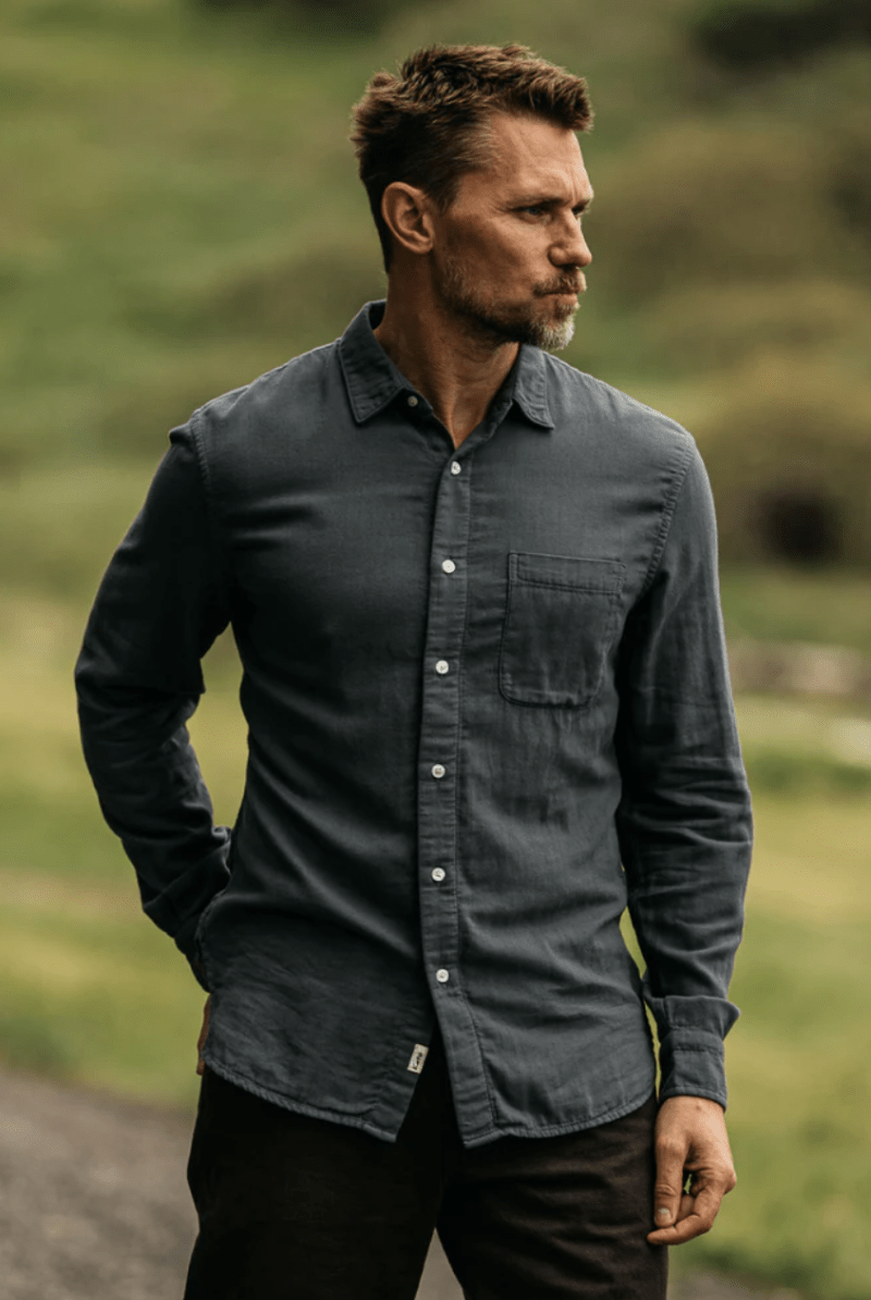 Shirts & Tops - Hiroshi Kato - The Ripper Shirt Gauze in Stone - Archery Close