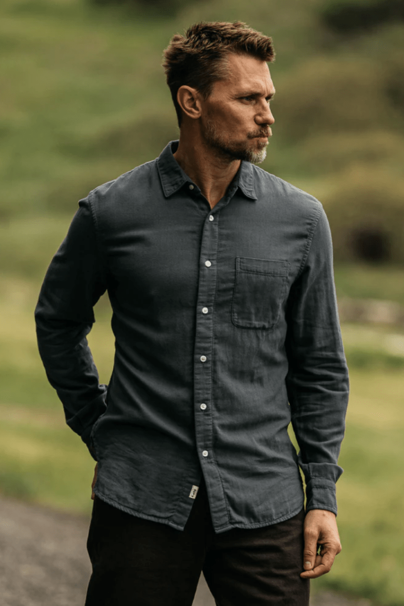 Shirts & Tops - Hiroshi Kato - The Ripper Shirt Gauze in Stone - Archery Close