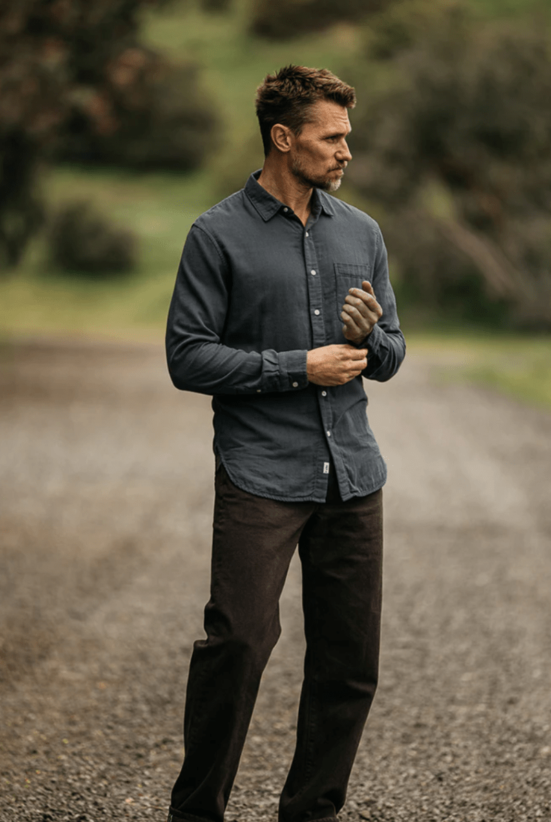 Shirts & Tops - Hiroshi Kato - The Ripper Shirt Gauze in Stone - Archery Close