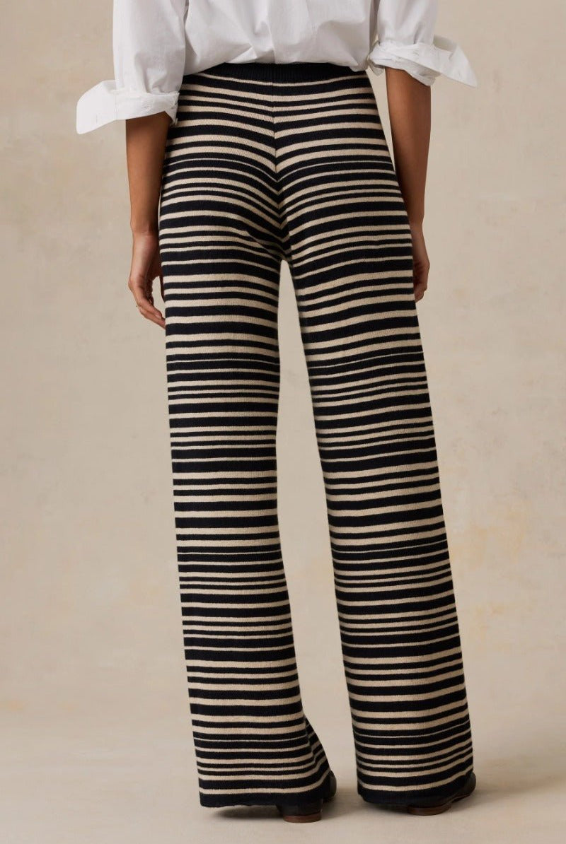 Faherty Brand Throwback Studio Sweater Pant - Coastal Coal Stripe