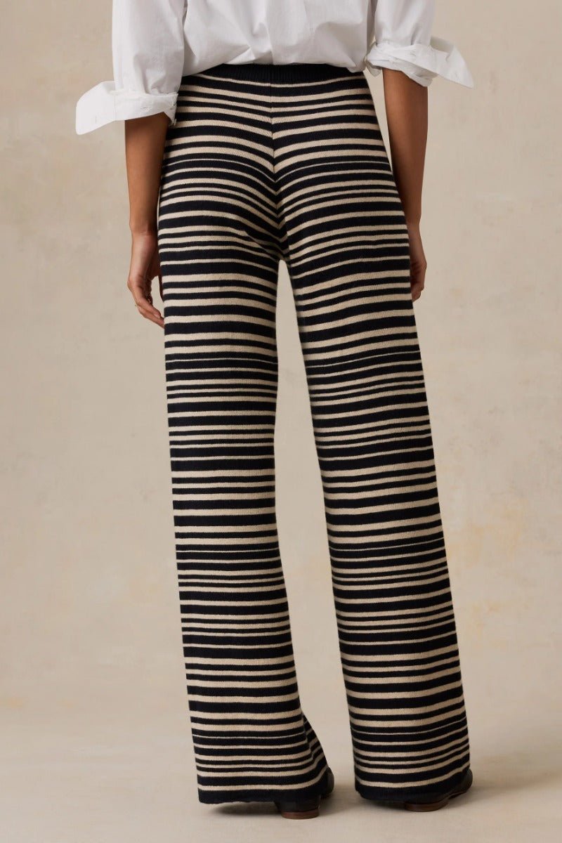 Faherty Brand Throwback Studio Sweater Pant - Coastal Coal Stripe