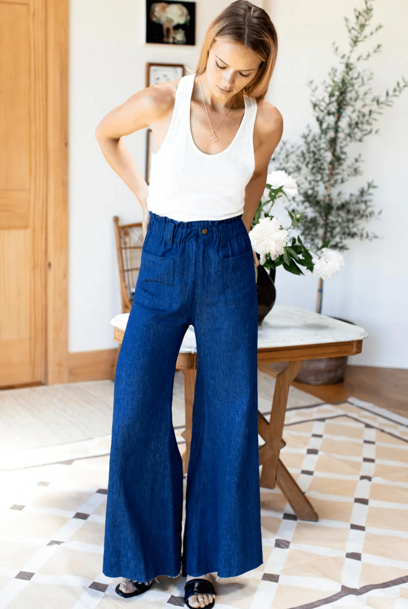 Pants - Emerson Fry - Tulip Wide Leg Trouser - Archery Close