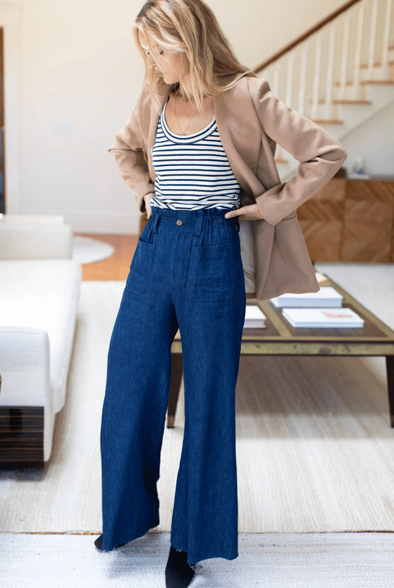 Pants - Emerson Fry - Tulip Wide Leg Trouser - Archery Close