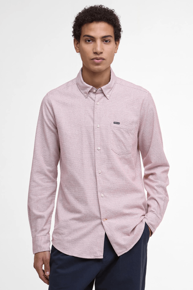 Shirts & Tops - Barbour - Turner Tailored Houndstooth Shirt - Archery Close