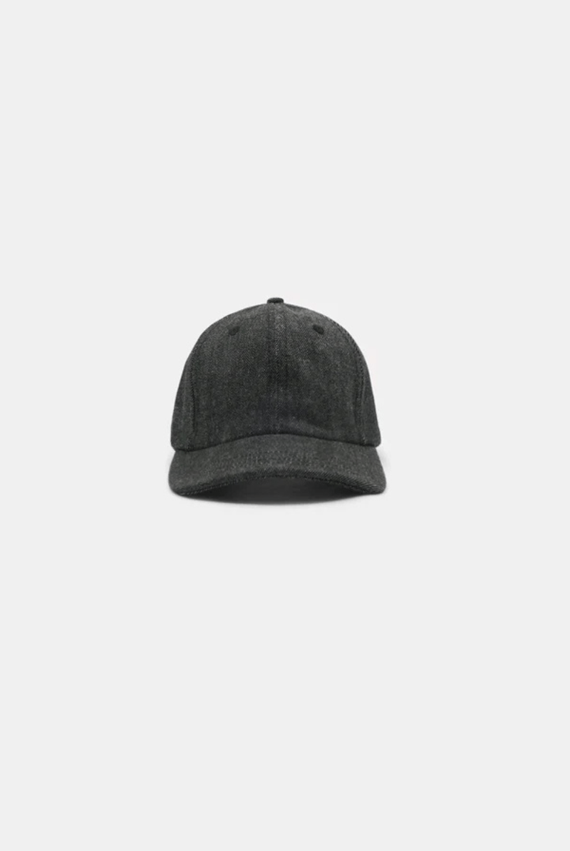 Hats - Dehen 1920 - Unstructured Baseball Hat - Black Selvedge Denim - Archery Close