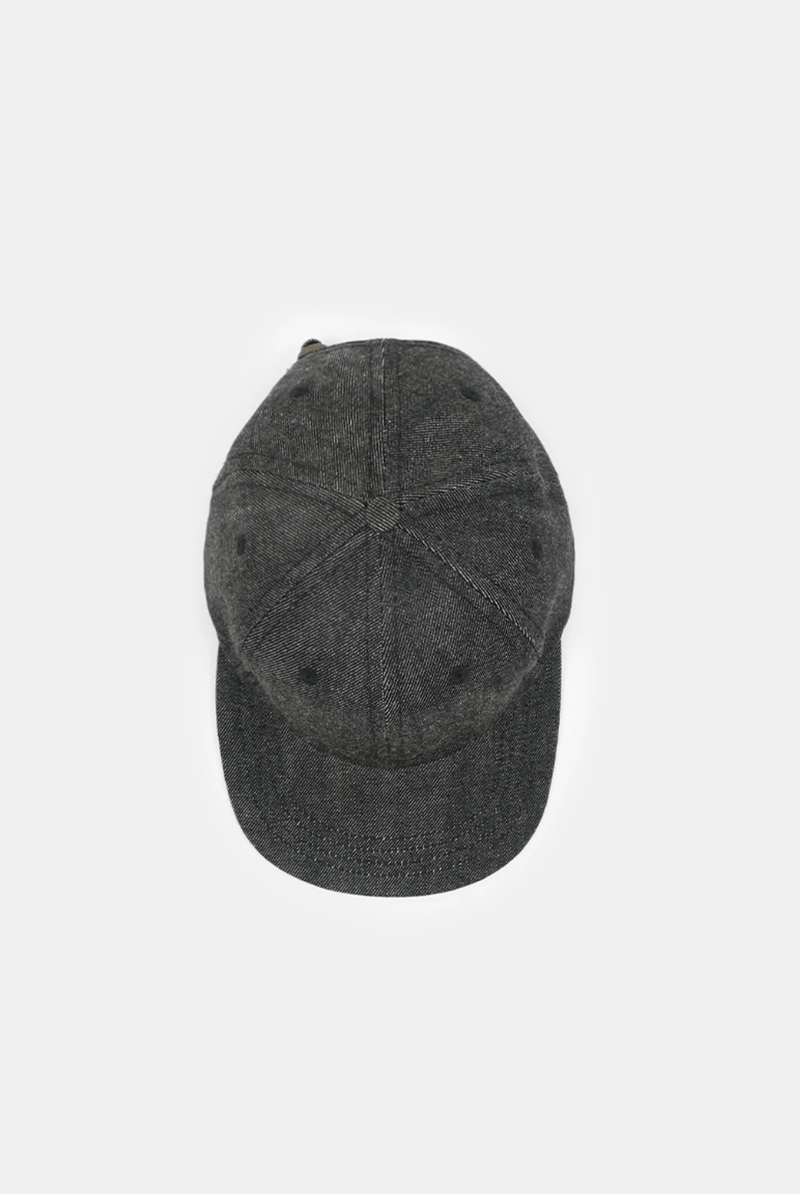 Hats - Dehen 1920 - Unstructured Baseball Hat - Black Selvedge Denim - Archery Close
