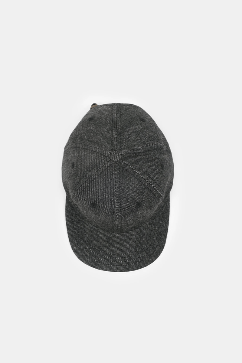 Hats - Dehen 1920 - Unstructured Baseball Hat - Black Selvedge Denim - Archery Close