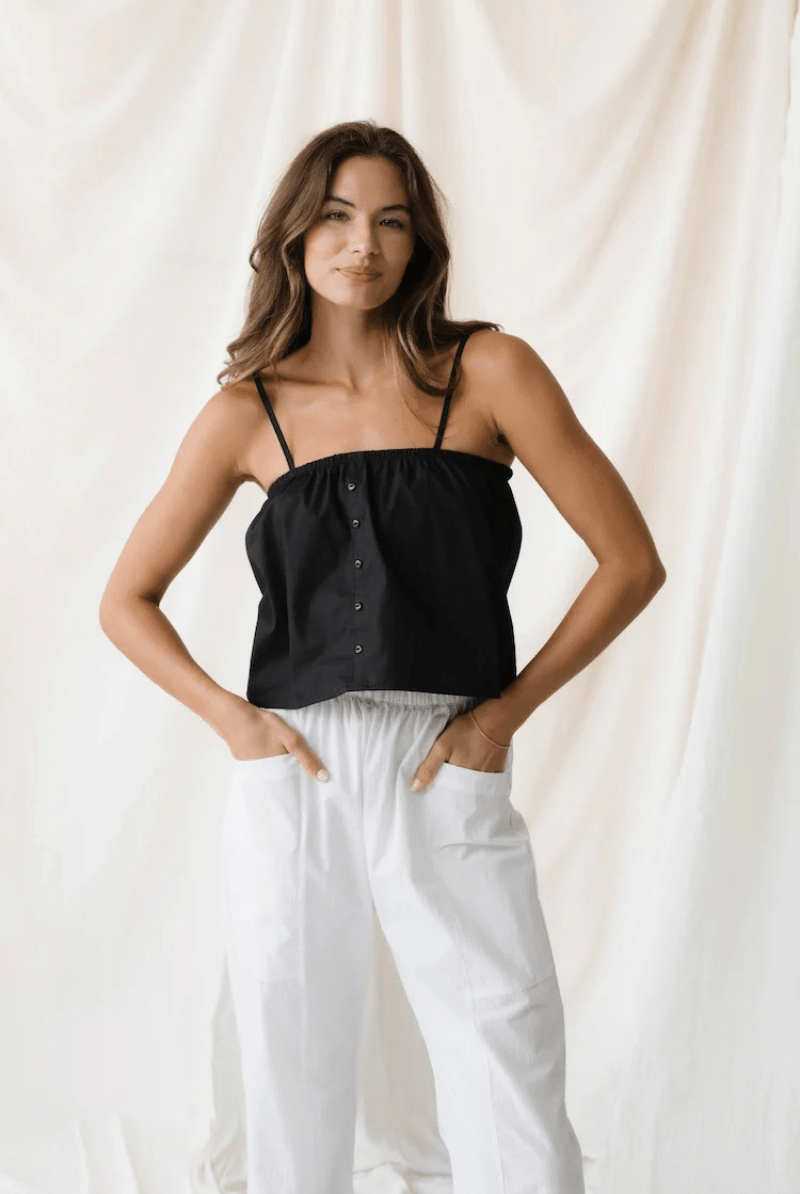 Pants - Natalie Busby - Utility Slouch Pant - White - Archery Close