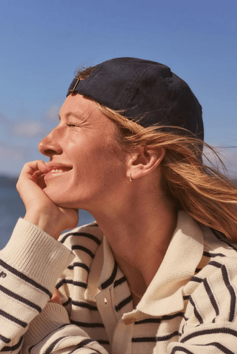 Sweater - Marine Layer - Valerie Polo Sweater - Archery Close