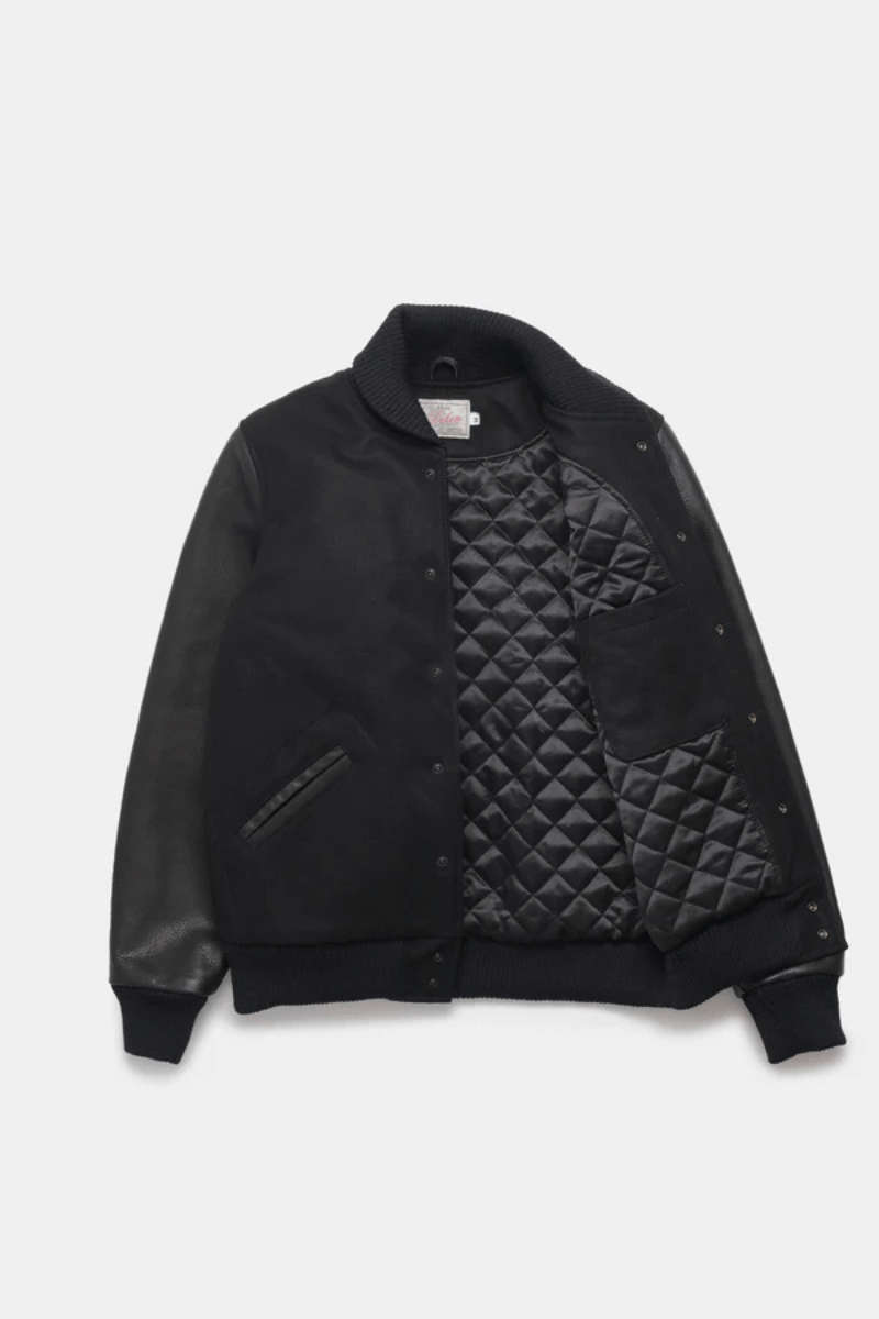 Outerwear - Dehen 1920 - Varsity Jacket - Black - Archery Close