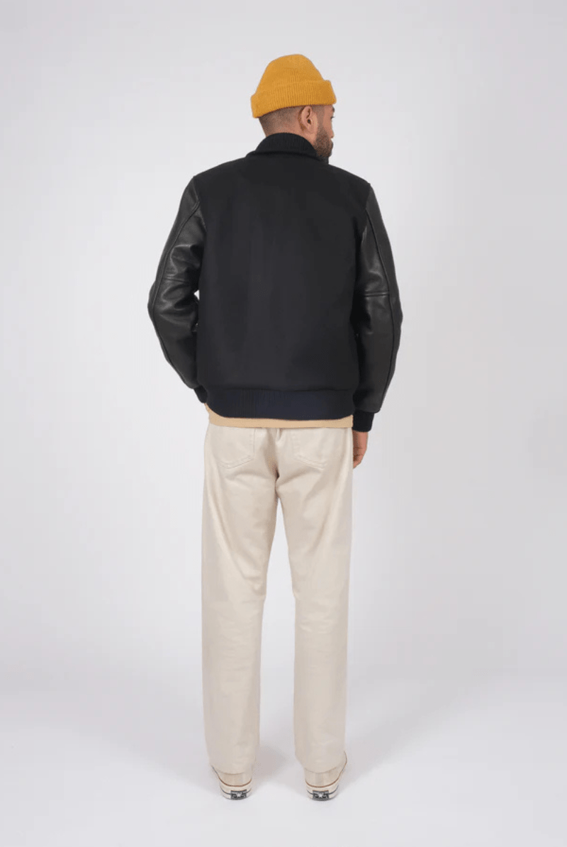 Outerwear - Dehen 1920 - Varsity Jacket - Black - Archery Close