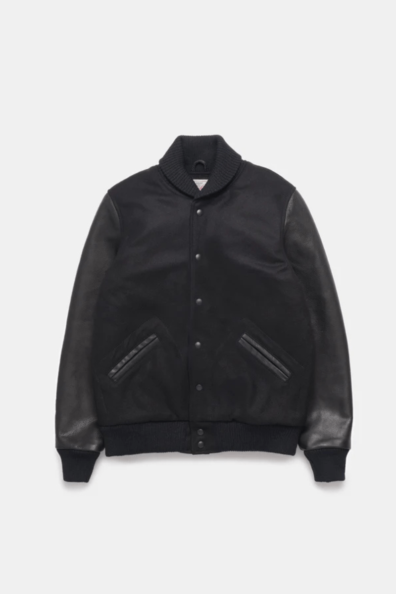 Outerwear - Dehen 1920 - Varsity Jacket - Black - Archery Close