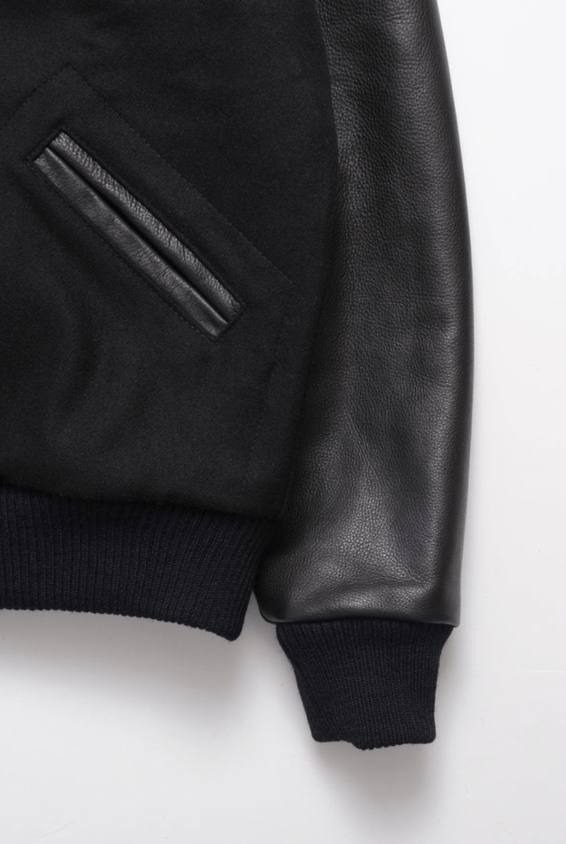 Outerwear - Dehen 1920 - Varsity Jacket - Black - Archery Close