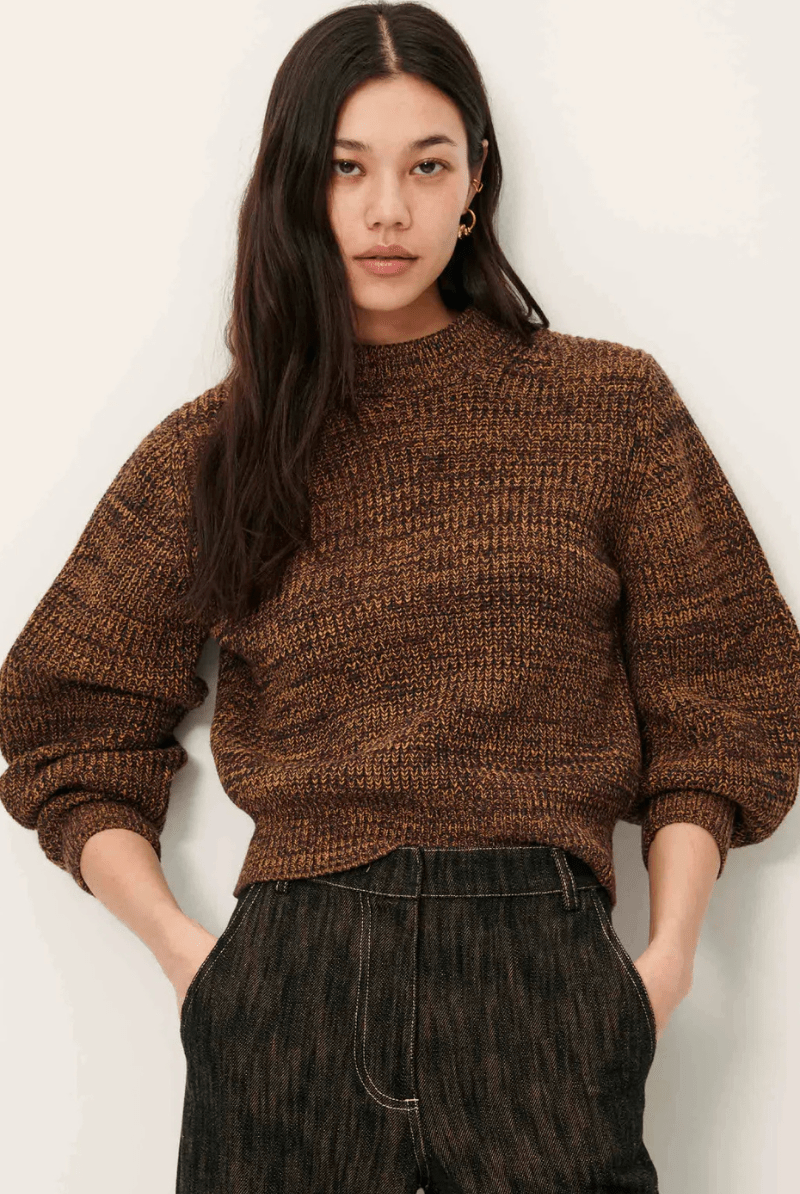 Sweater - Sessun - Wadden Jumper in Kakiwood - Archery Close