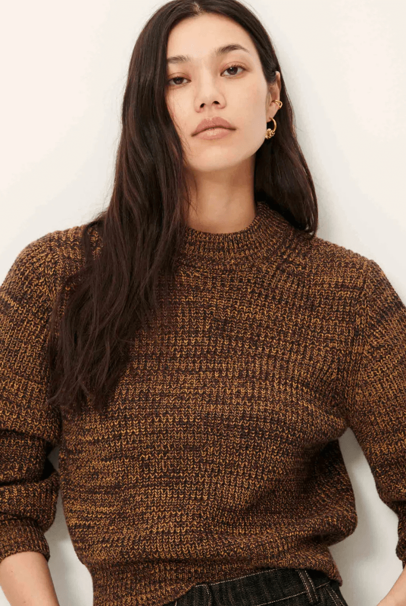 Sweater - Sessun - Wadden Jumper in Kakiwood - Archery Close