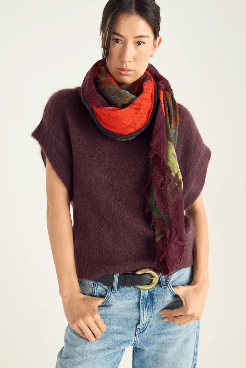 Scarf - Cotelac - Watercolor Woof Scarf - Archery Close