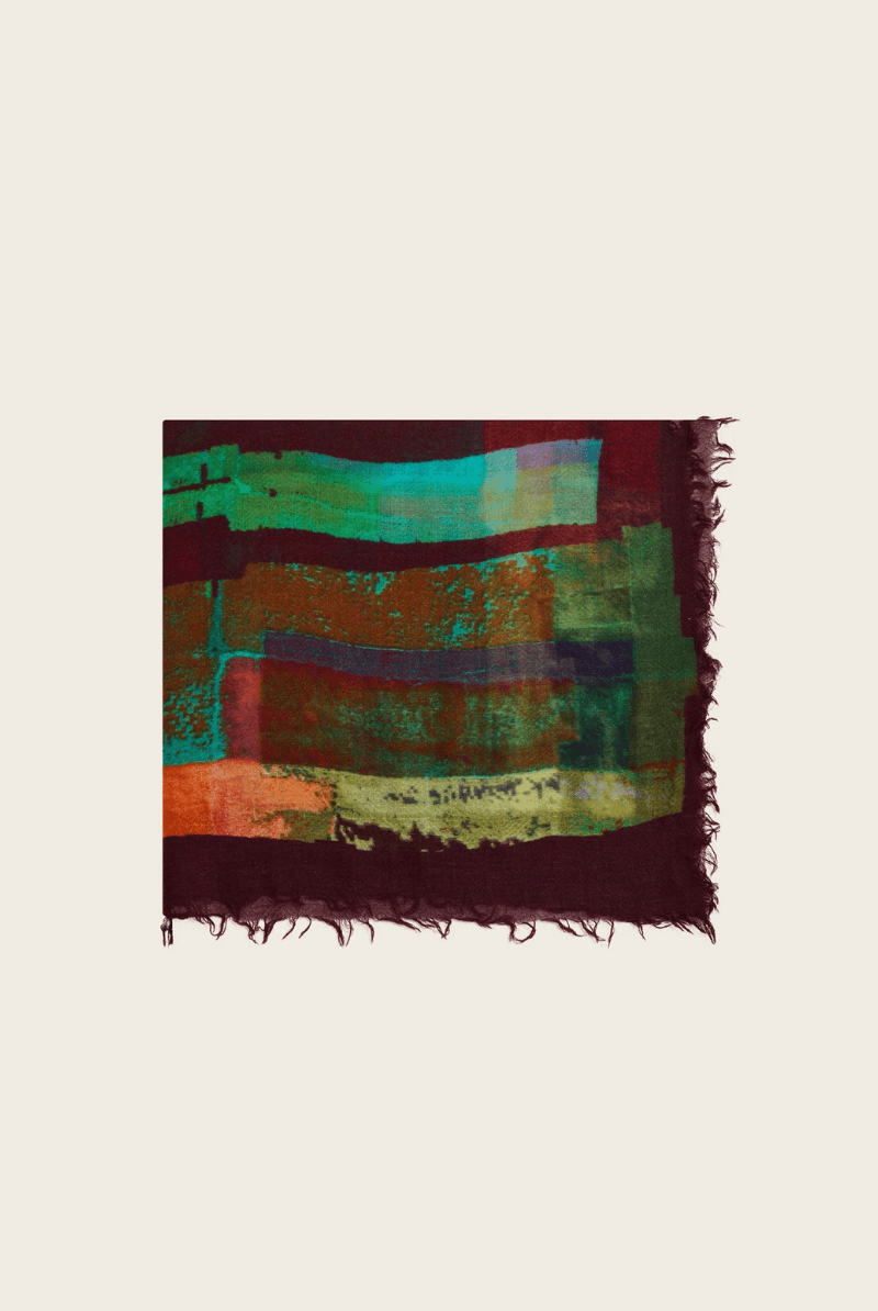 Scarf - Cotelac - Watercolor Woof Scarf - Archery Close