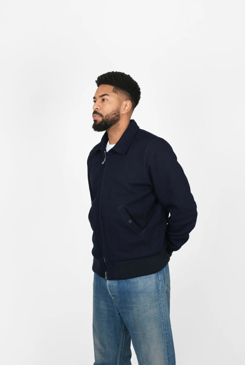 Outerwear - Dehen 1920 - Weekender Jacket: Indigo Sashiko - Archery Close