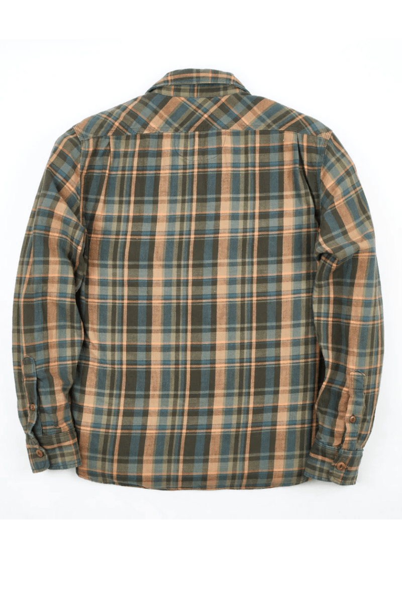 Shirts & Tops - Freenote Cloth - Wells Evergreen Plaid Shirt - Archery Close